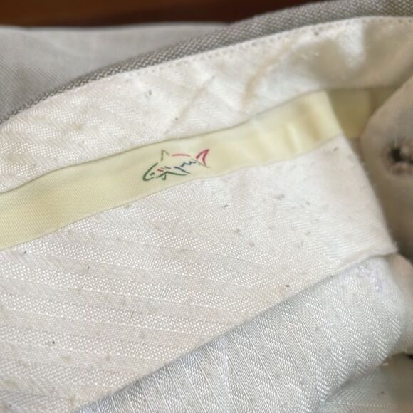 Greg Norman tan polyester pleat front cuffed hem pants - Picture 9 of 9